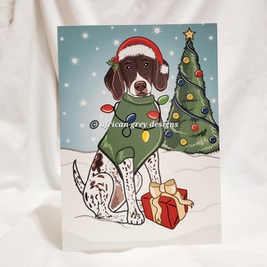 Christmas German Shorthaired Pointer Greeting Card