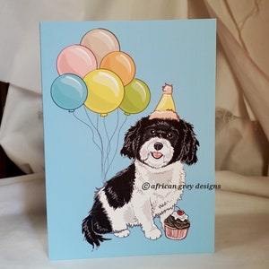 Havanese &#39;n Balloons Greeting Card