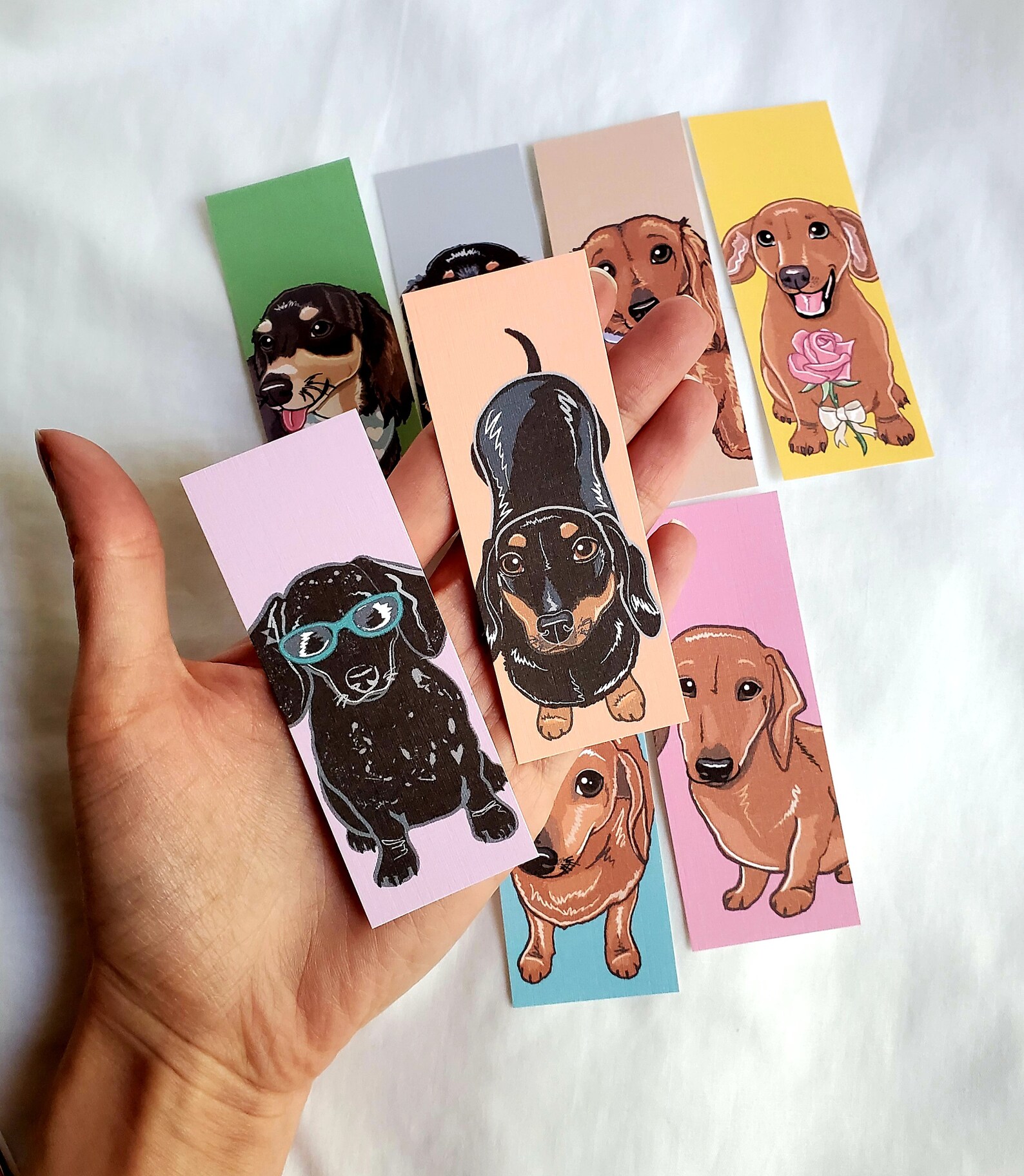 Mini Dachshund Bookmarks Eco-friendly Set of 8 | Etsy
