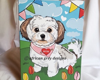 Shih Tzu Mom Greeting Card