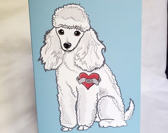 Custom Poodle Tattoo Greeting Card