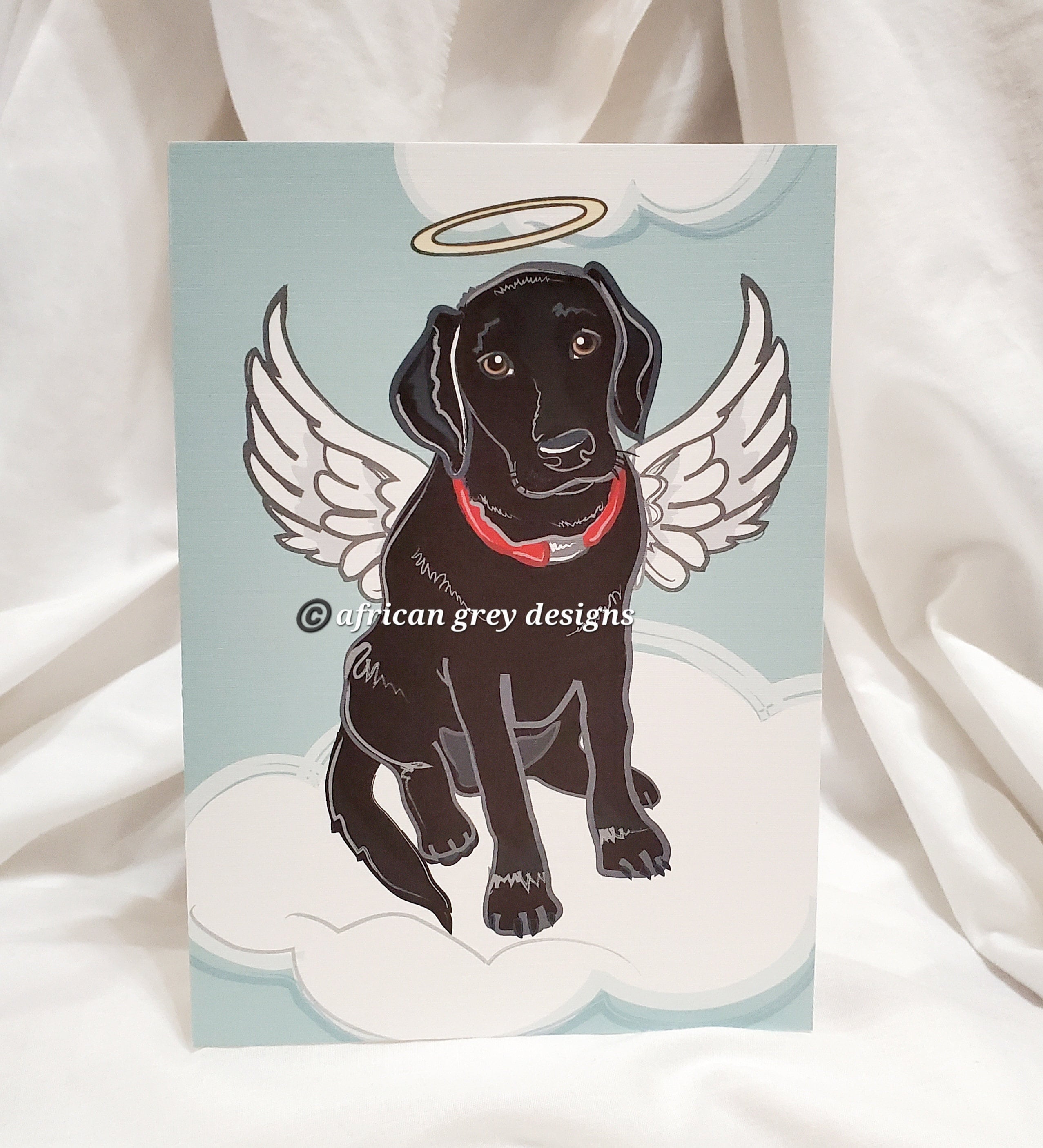 Black lab sale angel ornament