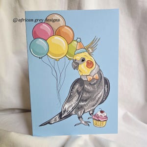 Cockatiel Birthday Greeting Card