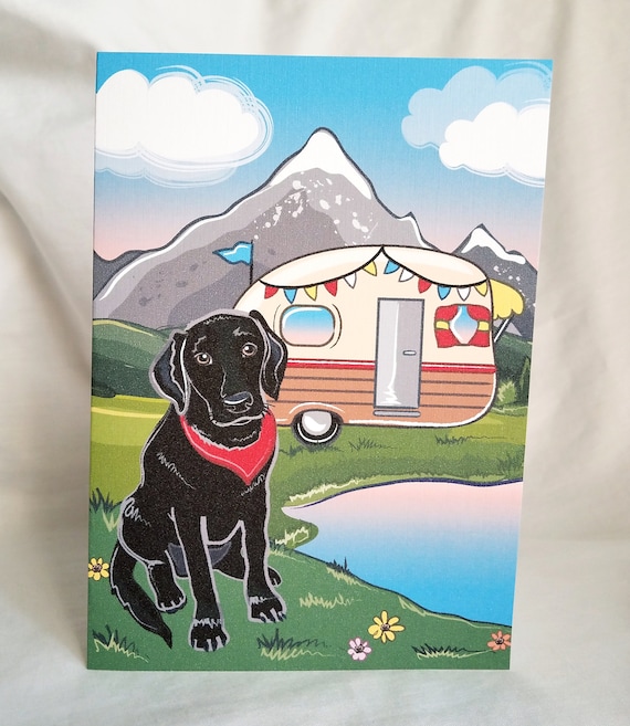 Single Luxury Long Labrador Christmas Card Gift//Present Dog Lab