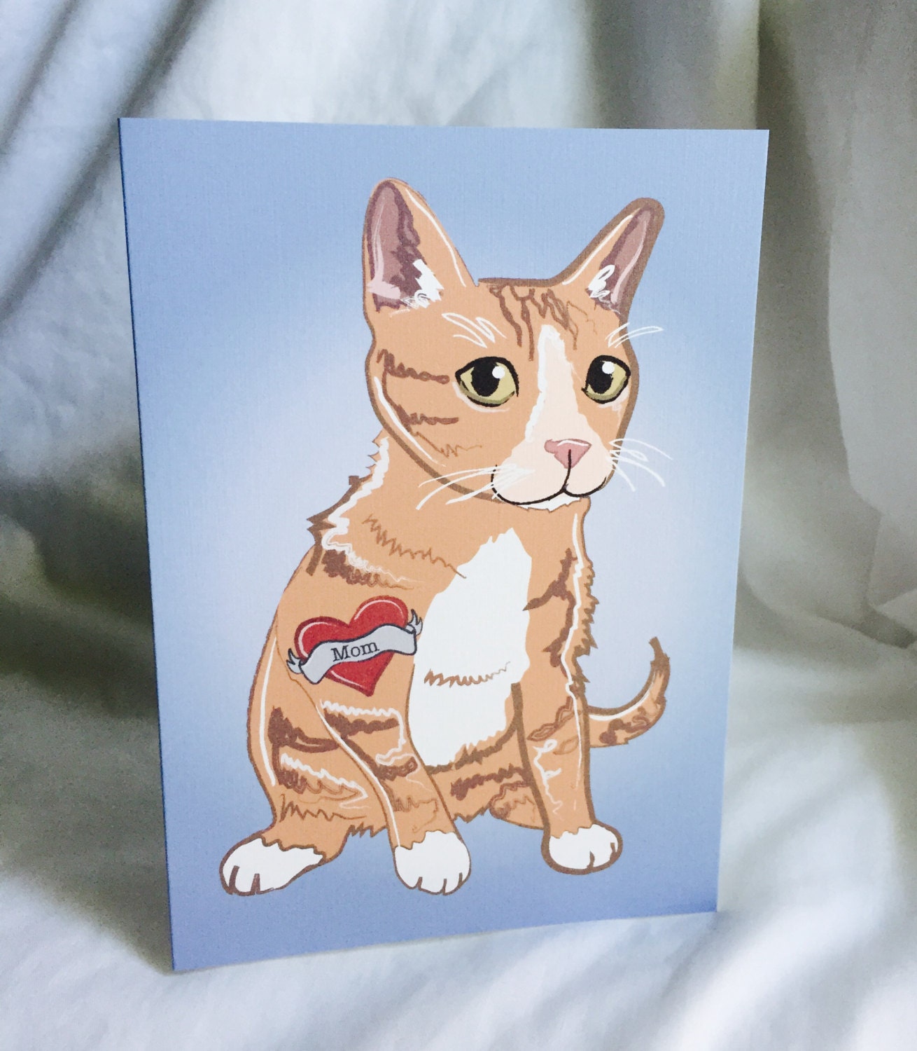 Custom Orange Cat Tattoo Greeting Card - Etsy Custom Orange Cat Tattoo Greeting Card - Etsy