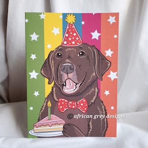 Birthday Chocolate Lab Greeting Card