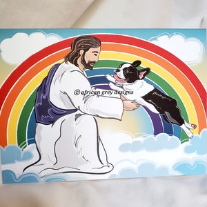 Heavenly Boston Terrier Greeting Card