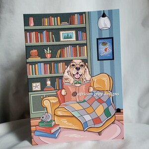 Cocker Spaniel Library Greeting Card