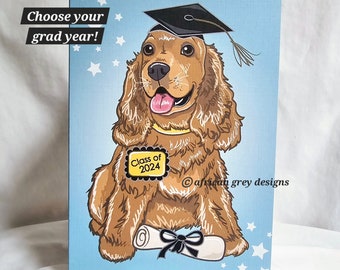 Cocker Spaniel Graduation Greeting Card