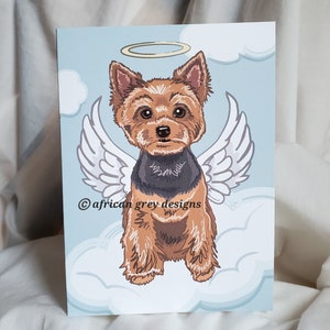 Angel Yorkshire Terrier Greeting Card