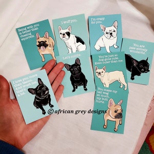 French Bulldog Valentines - Mini Eco-friendly Set of 8