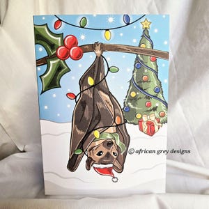 Christmas Bat Greeting Card