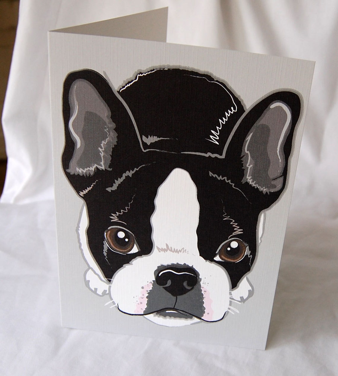 Adorable Boston Terrier Greeting Card Etsy