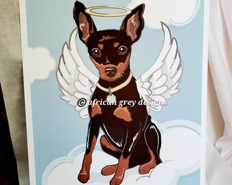 Angel Min Pin - 8x10 Eco-friendly Print on Linen Paper