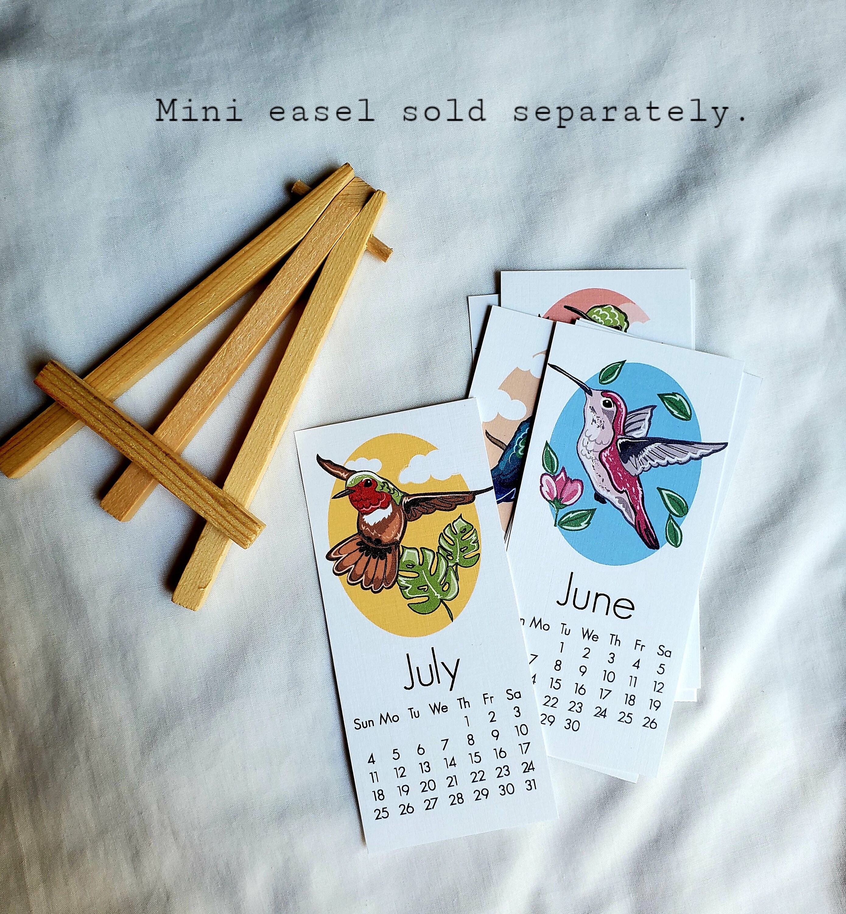 2021 Hummingbird Calendar Mini Desk Size Printed on | Etsy