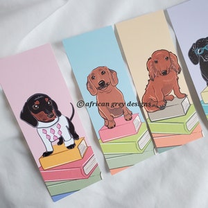 Dachshunds on Books - Bookmarks - Eco-friendly Set of 5 - Etsy