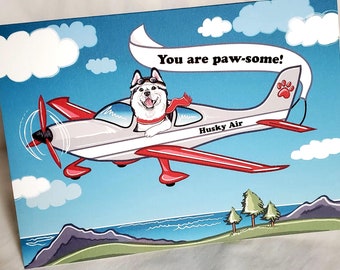 Husky Air Greeting Card