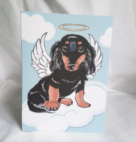 Long Haired Dachshund Dog Easter Bookmark and Greeting Card Long Haired Dachshund Dog Easter Bookmark and Greeting Card