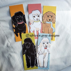 Poodle Bookmarks - Eco-friendly Set of 5