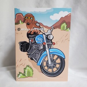 Motorcycle Dachshund Greeting Card