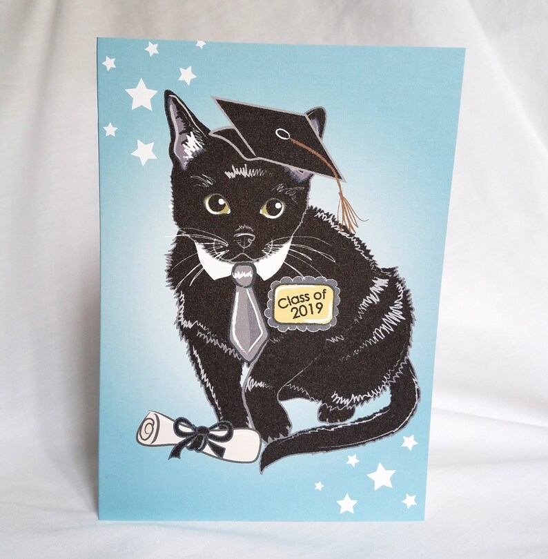 graduation autograph cat