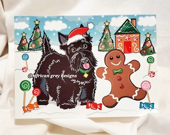 Christmas Scottish Terrier Greeting Card
