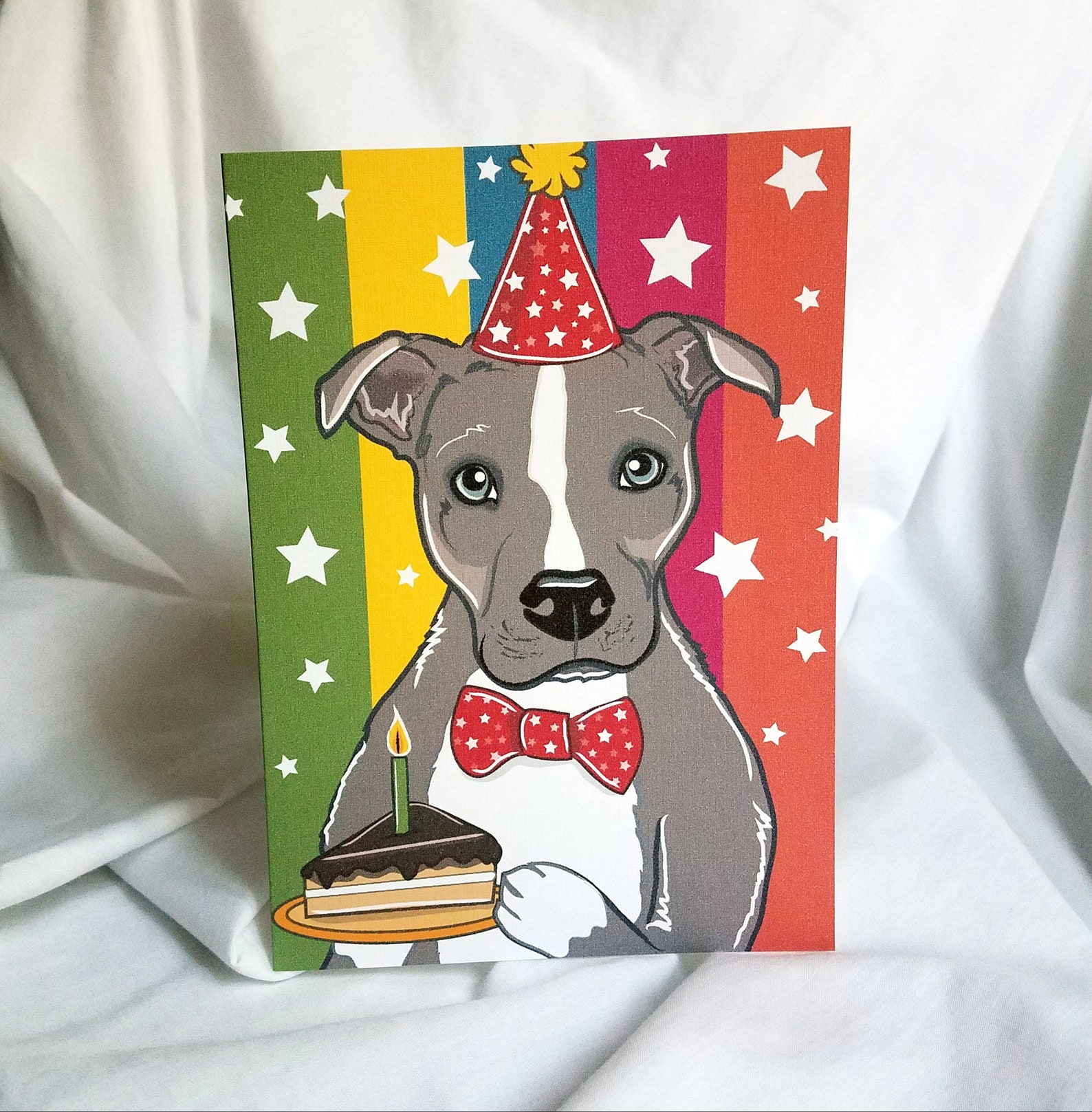 Birthday Pit Bull Greeting Card Gray Fur Etsy birthday-pit-bull-greeting-card-gray-fur-etsy