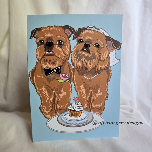 Wedding Brussels Griffons Greeting Card