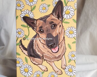 Daisy German Shepherd Greeting Card