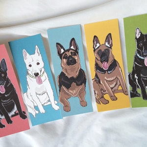 German Shepherd Bookmarks - Eco-friendly Set of 5