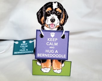 Keep Calm Bernedoodle - Desk Decor Paper Doll