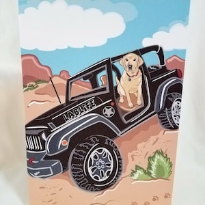 Offroad Labrador Retriever Greeting Card