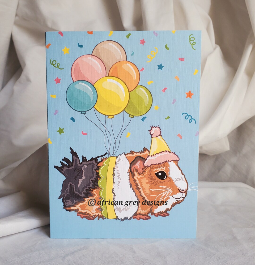 Birthday Guinea Pig Greeting Card - Etsy