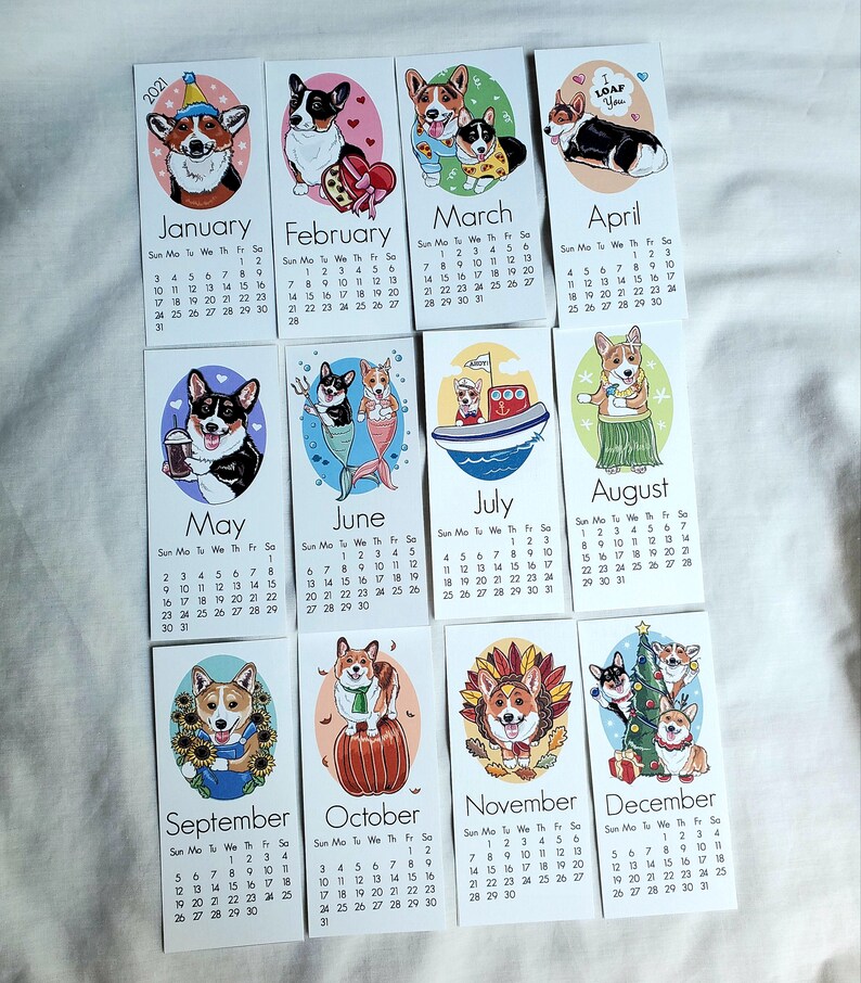 2021 Corgi Calendar Mini Desk Size Printed on Recycled | Etsy 2021 Corgi Calendar Mini Desk Size Printed on Recycled | Etsy