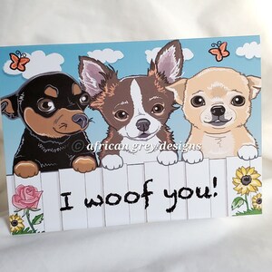 Chihuahua Woof You Greeting Card
