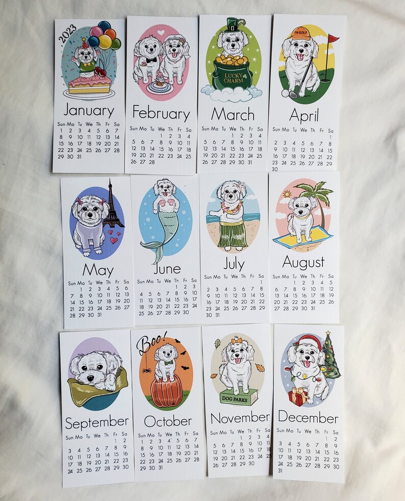 2023 Maltese Calendar Mini Desk Size Printed on Recycled Etsy