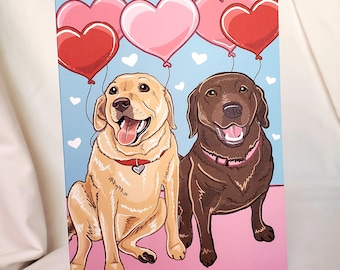 Valentine Labs Greeting Card - Chocolate and Yellow