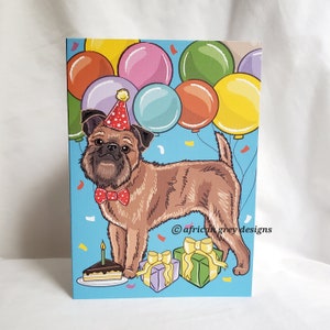 Brussels Griffon Birthday Greeting Card