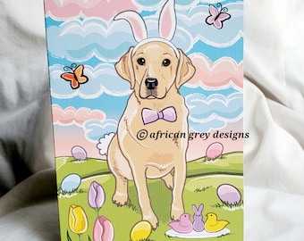 Easter Yellow Labrador Retriever Greeting Card