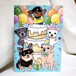 Chihuahua Birthday Cake Greeting Card