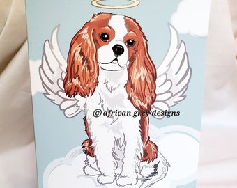 Angel Cavalier King Charles Spaniel Greeting Card