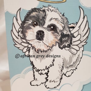 Angel Shih Tzu Greeting Card - Choose Your Fur Color - Etsy