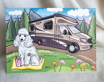 RV Poodle Greeting Card