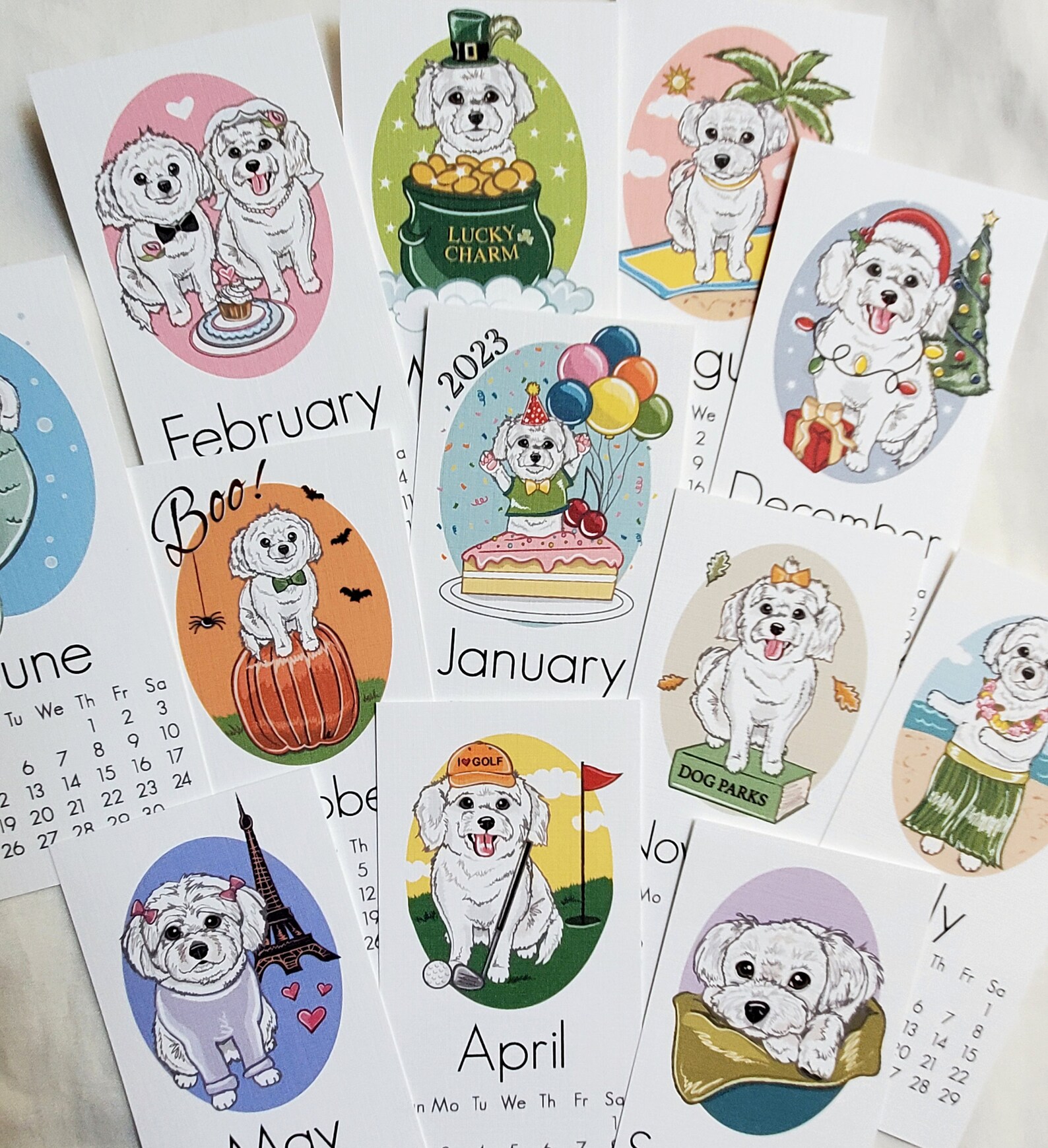 2023 Maltese Calendar Mini Desk Size Printed on Recycled Etsy