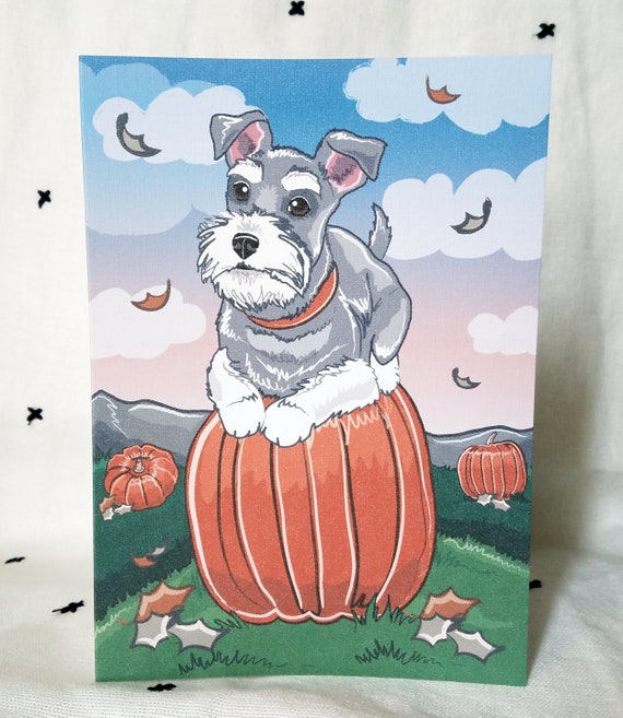 SCHNAUZER Halloween Greeting Card