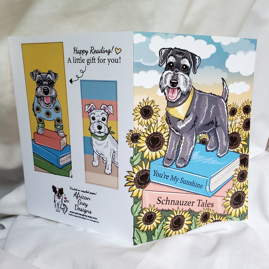 Schnauzer Bookmark Greeting Card Includes 2 Bookmarks - Etsy