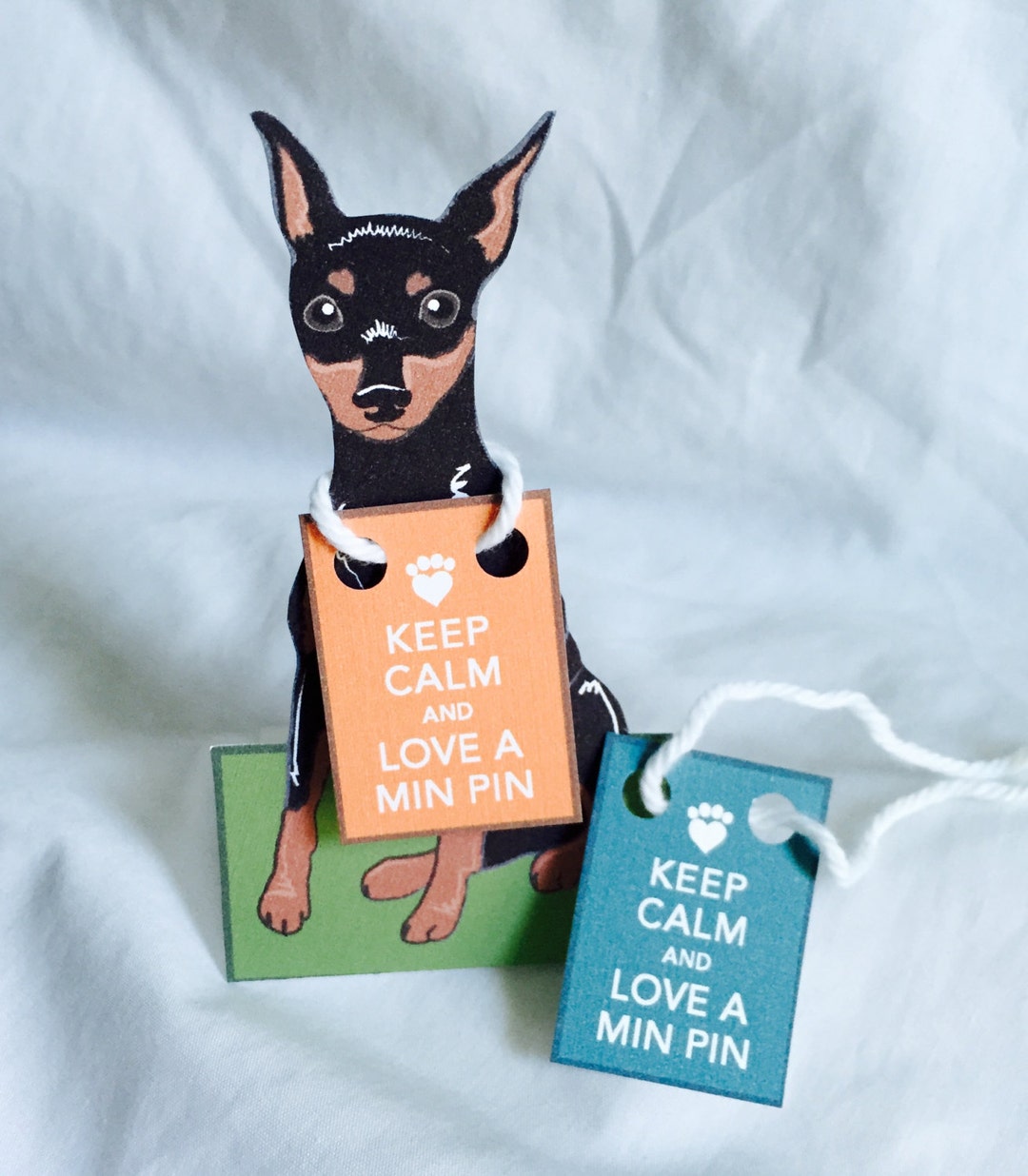 Stuff Min Pin Keep Calm Min Pin - Desk Decor Paper Doll - Etsy