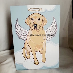 Angel Yellow Labrador Retriever Greeting Card
