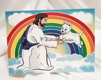 Heavenly Westie Greeting Card