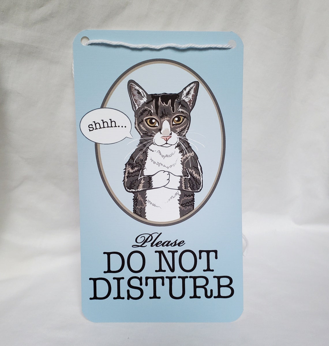 Tabby Cat Do Not Disturb Sign | Etsy